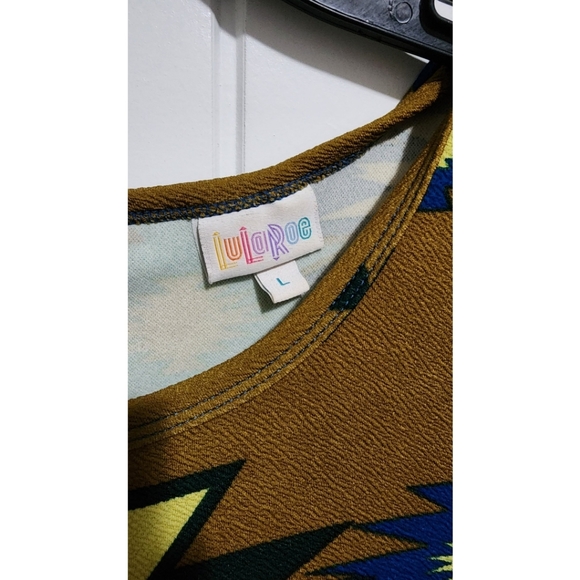 Lularoe Amelia dress large aztec southwestern boho large - Picture 2 of 5